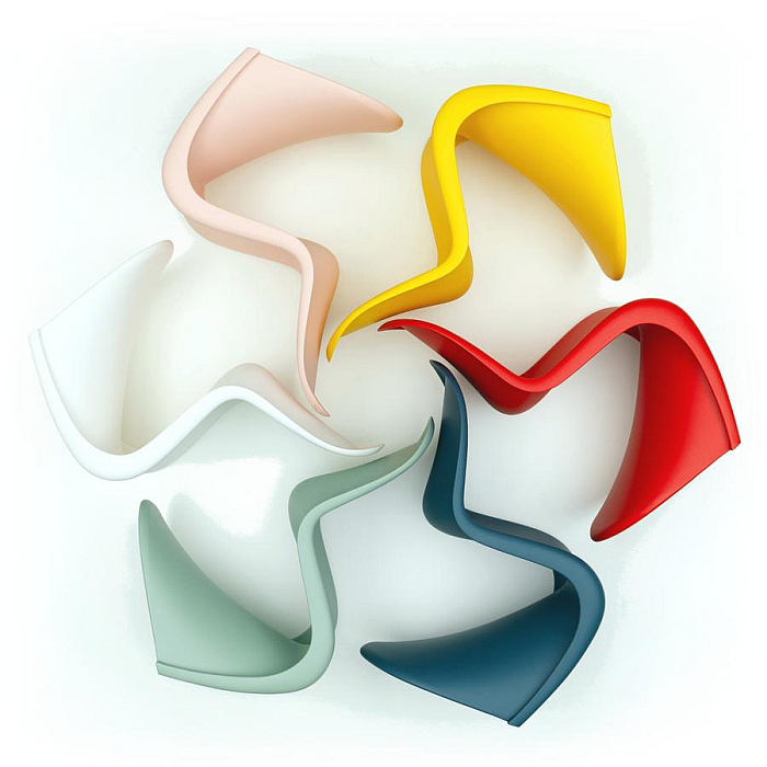 The Panton Chair by Verner Panton for Vitra .... but on which one would you sit most comfortably......?