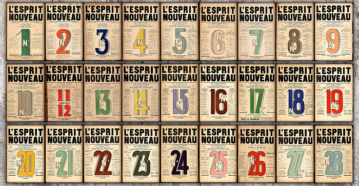 Complete L'Esprit Nouveau, as digitalised by Biblioteca di Area delle Arti, Roma. Grazie