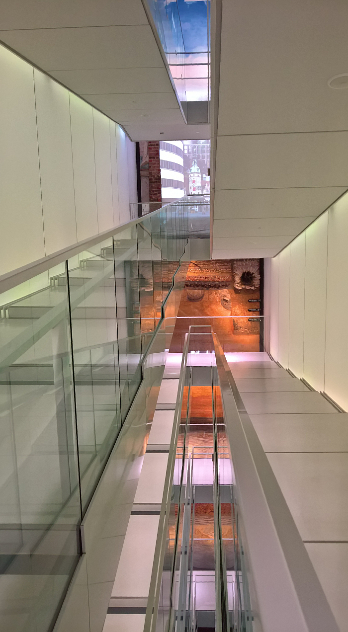 The central staircase Lackprofil, as seen as, Die Stadt Between Skyline and Latrine, smac - Staatliches Museum für Archäologie Chemnitz