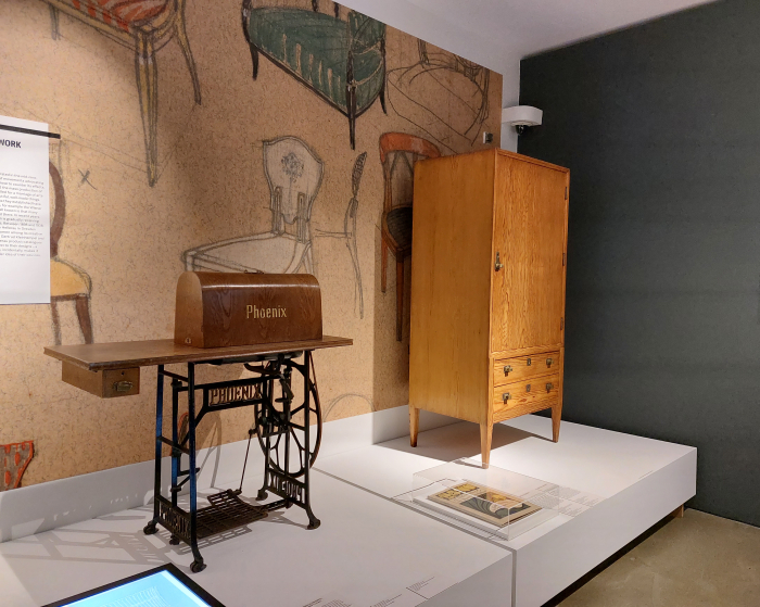 A sewing machine case and wardrobe by Gertrud Kleinhempel, as seen at Here We Are! Women in Design 1900 - Today, Vitra Design Museum, Weil am Rhein