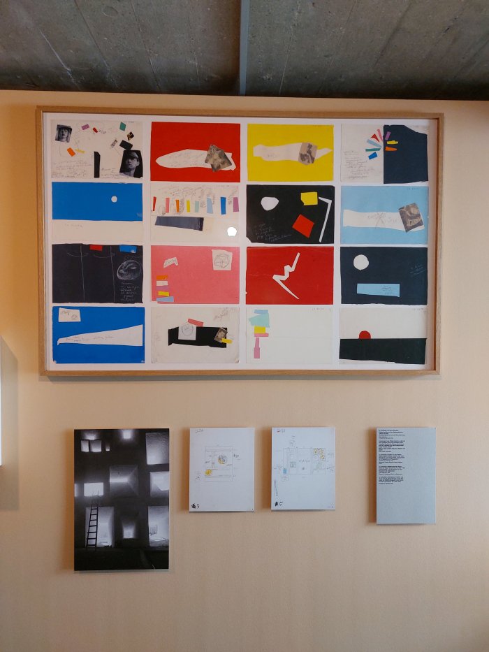 Part of the storyboard for the Poème électronique Ambiances, as seen at Le Corbusier and Color at the Museum für Gestaltung, Pavillon Le Corbusier, Zürich