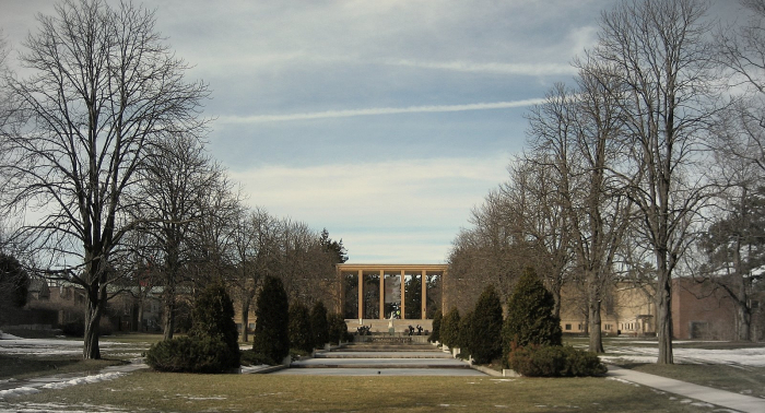 Cranbrook Art Museum, the building is the museum's home, but where is the museum at home......? (Photo Danielcausa via commons.wikimedia.org, public domain)