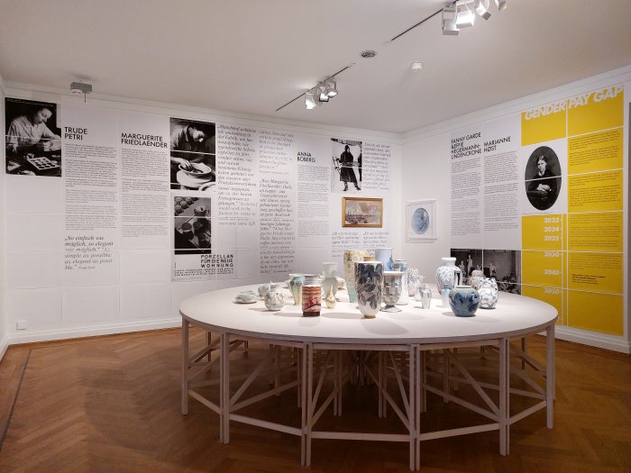 Ceramics, and discussion on gender pay gaps, past, present and future, as seen at Regard! Art and Design by Women 1880–1940, Bröhan Museum, Berlin