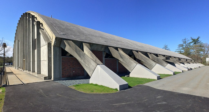 Rupert C. Thompson Ice Arena and Auditorium, Dartmouth College, Hanover, New Hampshire by Pier Luigi Nervi