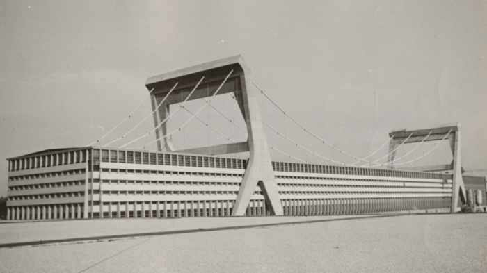 Società Burgo paper mill, Mantua by Pier Luigi Nervi