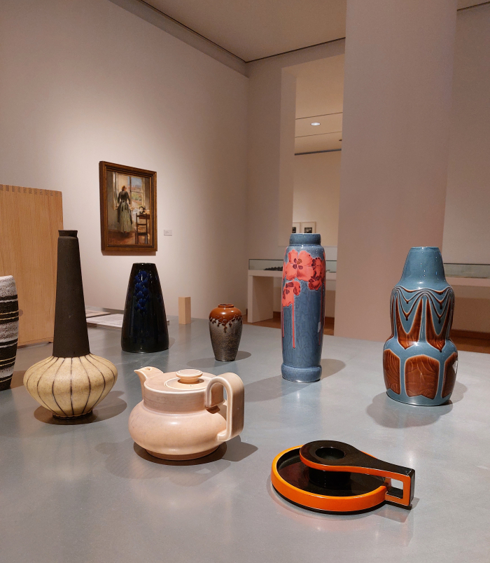 Ceramics by Ursula Fesca(front) and Christian Neureuther (rear) for Waechtersbacher Steingutfabrik, as seen at Craft as Myth. Between Ideal and Real Life, Museum Angewandte Kunst, Frankfurt