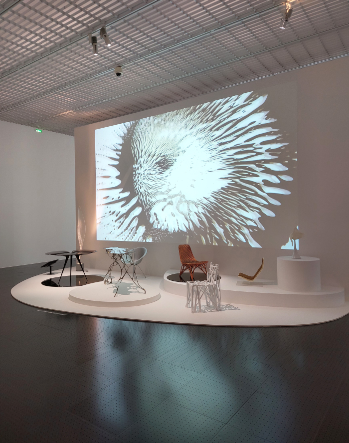 Works from the chapter Digital re-creation, as seen at Mimesis. A living design, Centre Pompidou-Metz