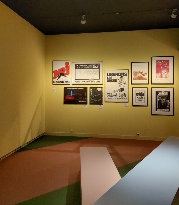 Radio posters, as seen at Années 80. Mode, design et graphisme en France, Musée des Arts décoratifs, Paris