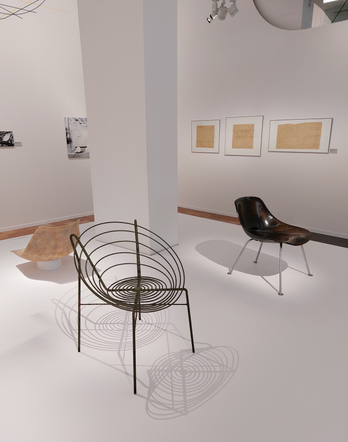 The Spider metal garden chair and Scobalit chair by Emil and Willy Guhl, as seen at Willy Guhl. Thinking with Your Hands, Museum für Gestaltung, Zürich