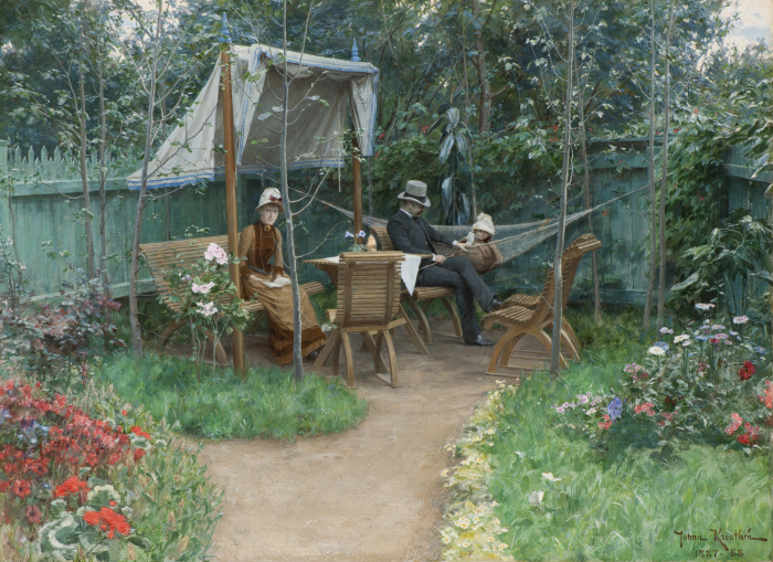 Johan Fredrik Krouthén, View of a garden Linköping, 1887–1888 (Photo Hans Thorwid/Nationalmuseum, courtesy Nationalmuseum)