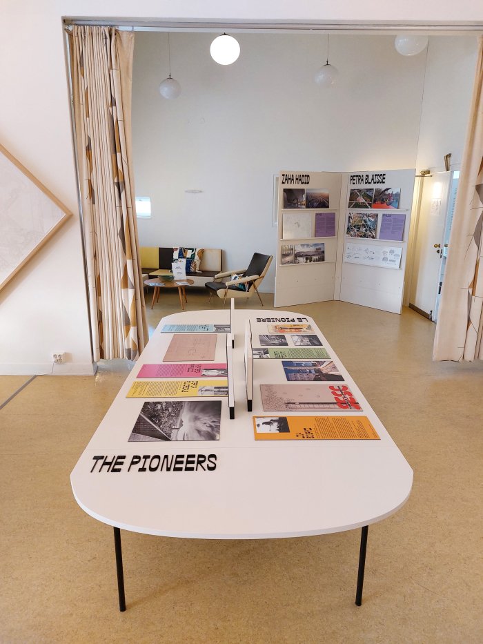 The chapter The Pioneers, as seen at Buone Nuove. Women Changing Architecture, Istituto Italiano di Cultura di Stoccolma, as seen at Buone Nuove. Women Changing Architecture Istituto Italiano di Cultura di Stoccolma