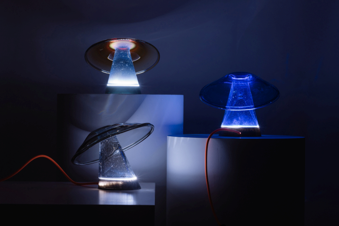 Cnidaria lamp by András Kerékgyártó illuminated (photo Gábor Nagy, Milán Rácmolnár, © & courtesy András Kerékgyártó)