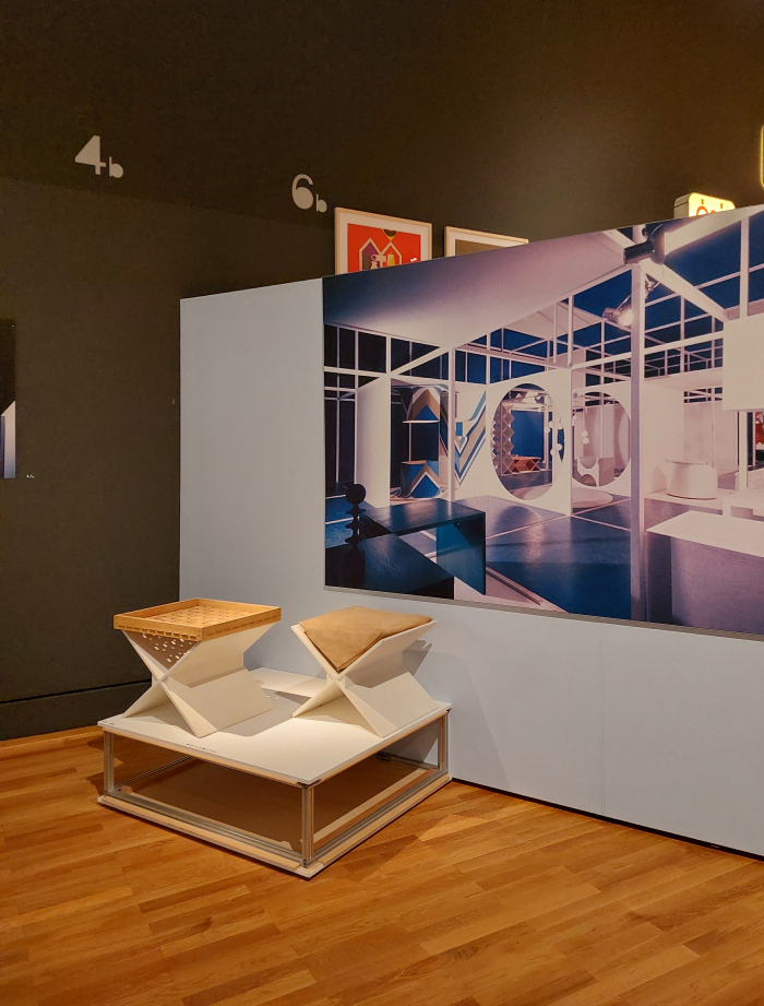 Bruno Tomberg's modular furniture system developed for the 1969 Ruum ja Vorm exhibition in Tallinn, as seen at Retrotopia. Design for Socialist Spaces at the Kunstgewerbemuseum, Berlin