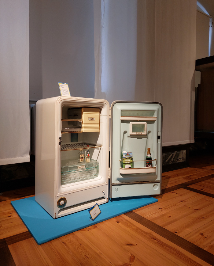 A SABA K 100 fridge from 1955/56, as seen at Mythos SABA – Memories of a Global Company, Franziskanermuseum, Villingen-Schwenningen