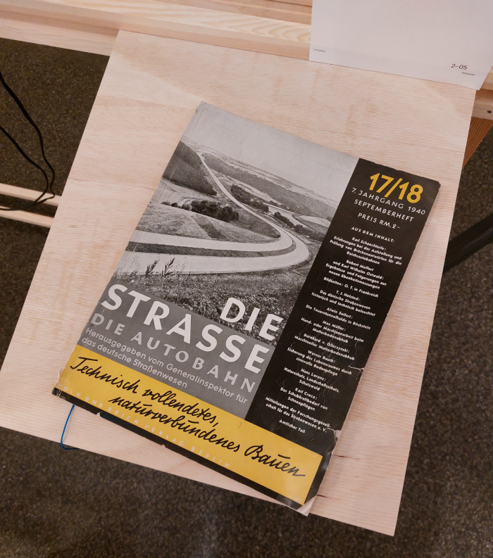 September 1940 edition of Die Straße. Die Autobahn, one notes a publication in its 7th volume....the NSDAP loved their Autobahnen, as seen at Power Space Violence. Planning and Building under National Socialism, Akademie der Künste, Berlin