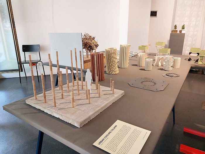 Urban Cooling Columns by Lukas Freudenberger, as seen at the Burg Giebichenstein Kunsthochschule, Halle, Jahresausstellung 2023