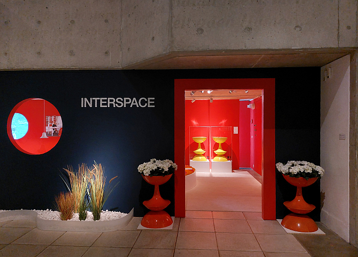 A recreation of the entrance to Interspace, London, as seen at Nanna Ditzel. Taking Design to New Heights, Trapholt, Kolding