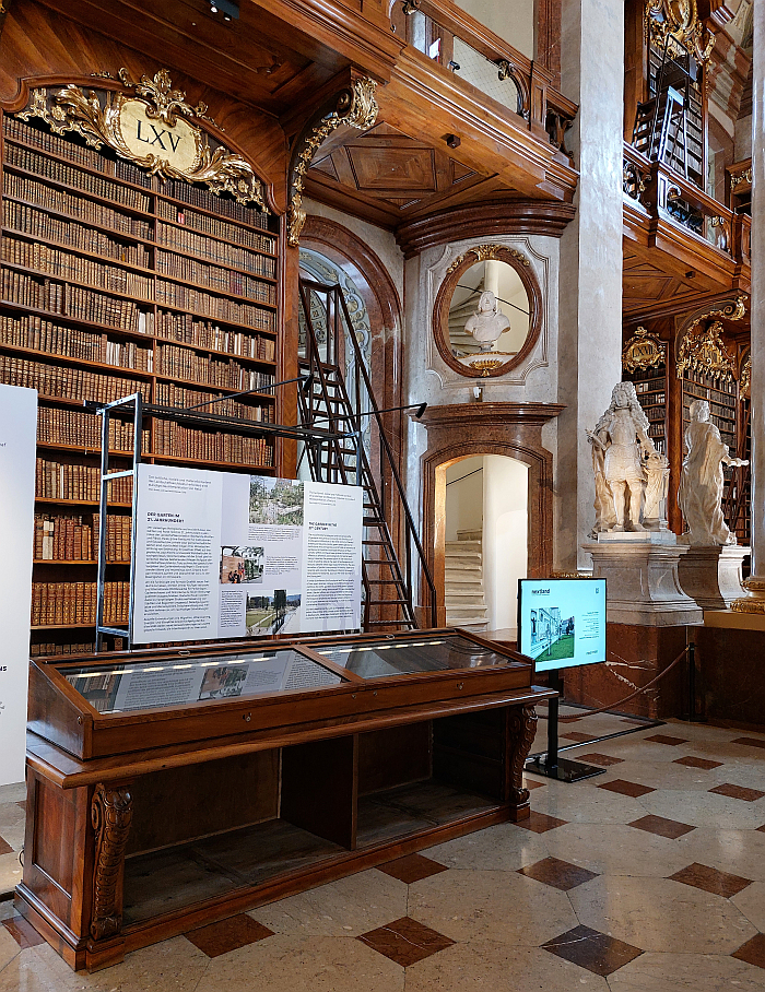 An introduction to the gardens of the 21st in the 18th century ostentation of the Austrian National Library's Prunksaal, as seen at Of Gardens and People. Designed Nature Art and Landscape Architecture, Austrian National Library, Vienna