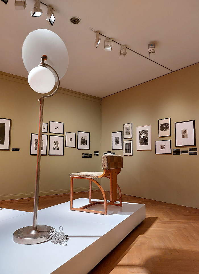 A late 1920s chair and lamp by Jiří Kroha, as seen at Hej rup! The Czech Avant-Garde, Bröhan Museum, Berlin