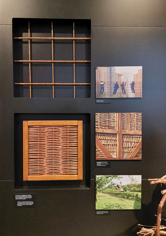 Basketry for construction, then (below) and now (top), as seen at All Hands On: Basketry, Museum Europäischer Kulturen, Berlin