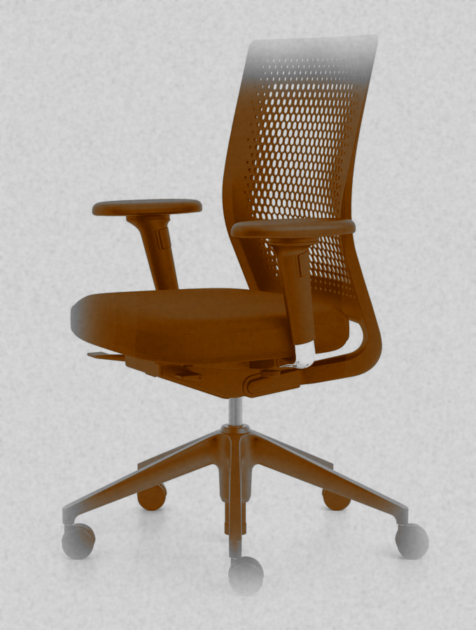 A representative of the ID Chair concept for Vitra by Antonio Citterio (original photo from the Historia Supellexalis)