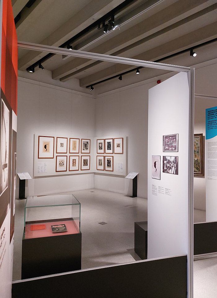 A selection of entartete Kunst, as seen in Removed - Confiscated - Assimilated, 1930/1937, Bauhaus Museum, Weimar in context of Bauhaus and National Socialism, Klassik Stiftung Weimar