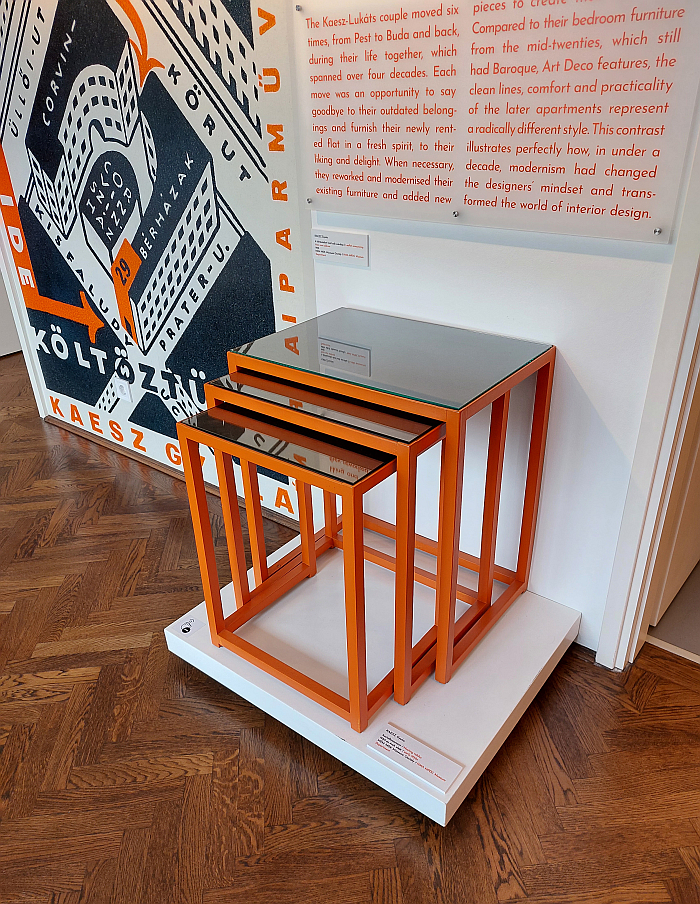 A set of early 1930s nesting tables by Kaesz Gyula, as seen in Kaesz Homes 1925-1960. The homes of designer couple Kaesz Gyula and Lukáts Kató, Walter Rózsi Villa, Budapest