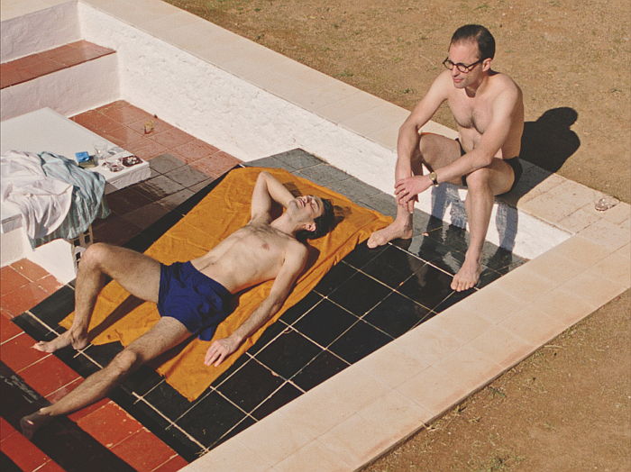 Axel Moustache as Jean Badovici (l) and Charles Morillion as Le Corbusier (r) in E.1027 - Eileen Gray and the House by the Sea (photo © and courtesy Rise and Shine Cinema)