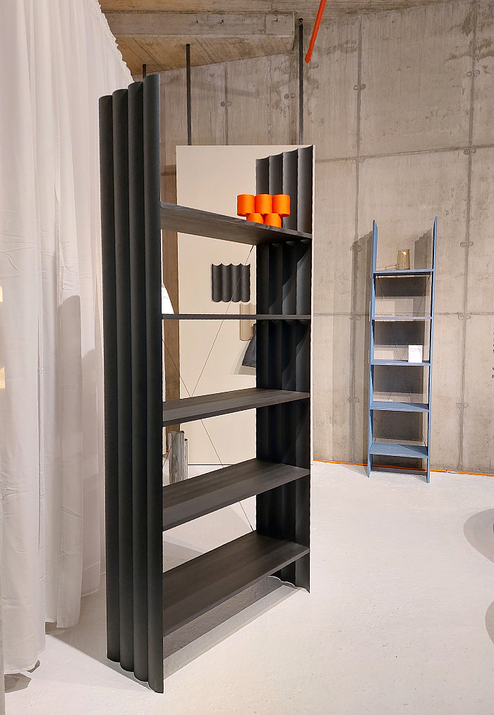 Unroll shelving by Two Hundred Tons, as seen at Designblok Prague 2024