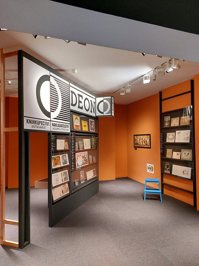 The former Odeon bookshop in Prague, as seen at Design for Children, Bröhan Museum, Berlin