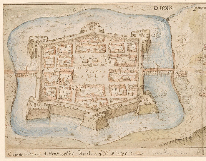 The former fortress at Nové Zámky, Slovakia, in 1595, in 1663 it was besieged and taken by the Ottomans (photo courtesy Slovak National Gallery)