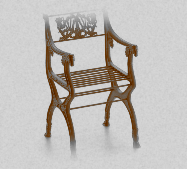 Garden Chair by Karl Friedrich Schinkel (original photo from the Historia Supellexalis)