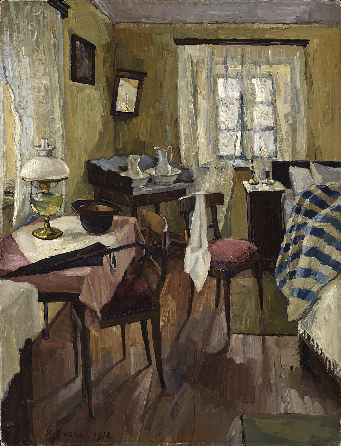 Junggesellenzimmer by Hermann Goebel, 1912, part of Mein Raum. Mehr als vier Wände, Jungen Kunsthalle, Karlsruhe (Image courtesy Kunsthalle Karlsruhe cc0)