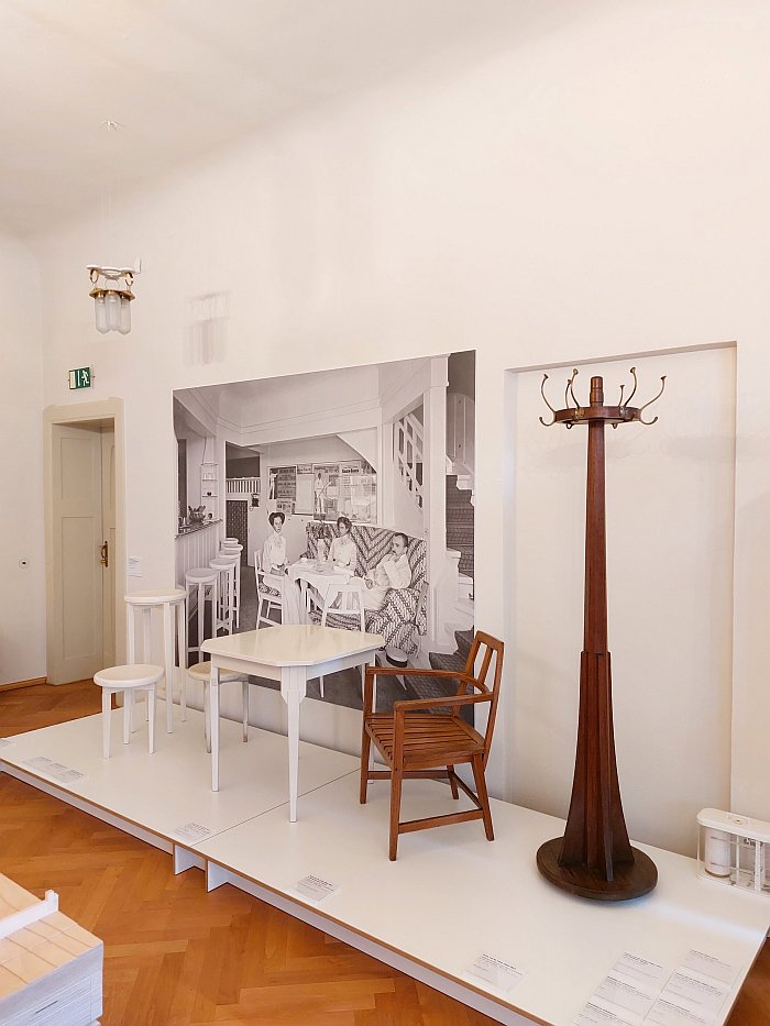 Furniture and lighting by Henry van de Velde for Chemnitz Lawn Tennis Club, as seen in Reform of Life &amp; Henry van de Velde mittendrin, Kunstsammlungen Chemnitz