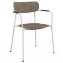 Scope Armchair, Smoked oak, clear lacquered, Light sandy grey