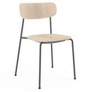 Scope Chair, Oak white pigmented, clear lacquered, Black