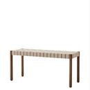 Betty Bench, 105 cm, Smoked oiled oak / natural linen