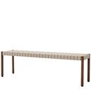 Betty Bench, TK5, 157 cm, Smoked oiled oak / natural linen