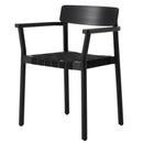 Betty Chair, Black / black linen, With armrests