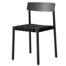 Betty Chair, Black / black linen, Without armrests