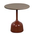 Glaze Side Table, Aluminium - Taupe, Desert red