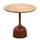 Glaze Side Table, Teak, Desert red