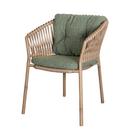 Ocean Chair, Medium round tube Weaves – Natural, Wove - Dark green