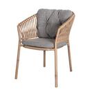 Ocean Chair, Medium round tube Weaves – Natural, Wove - Dark grey