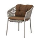 Ocean Chair, Open soft Rope – Taupe, Rise - Umber brown