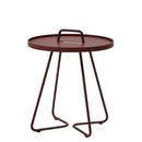 On-the-move Side Table, Small - H 54 cm x Ø 44 cm, Bordeaux