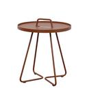 On-the-move Side Table, Small - H 54 cm x Ø 44 cm, Desert red