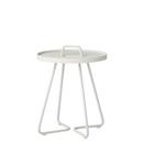 On-the-move Side Table, Mini - H 47 cm x Ø 37 cm, White