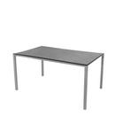 Pure Table, 150 cm x 90 cm, Fossil black, Light grey