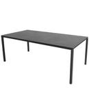 Pure Table, 200 cm x 100 cm, Fossil black, Lava grey